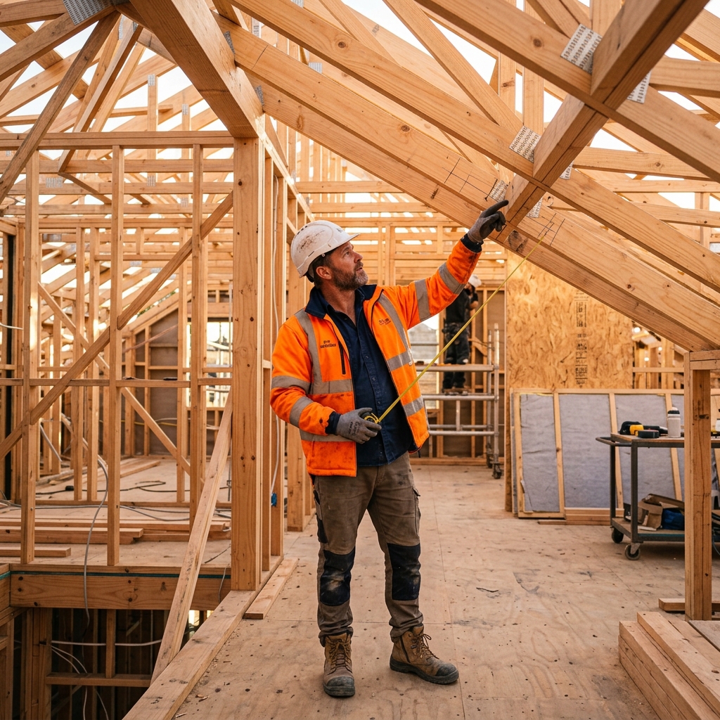 Director Ryan Farrington inspecting roof in Newmarket